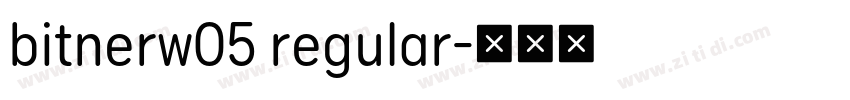 bitnerw05 regular字体转换